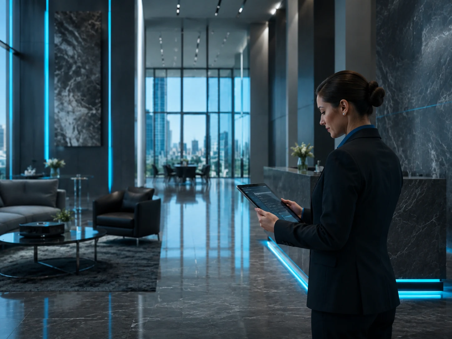 Ambiente comercial premium atendido por limpeza profissional em Balneário Camboriú